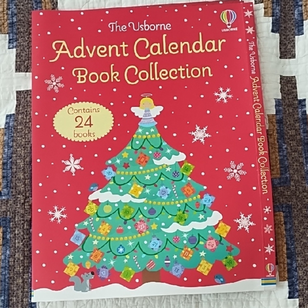 Usborne Festive Red Advent Calendar Book Set